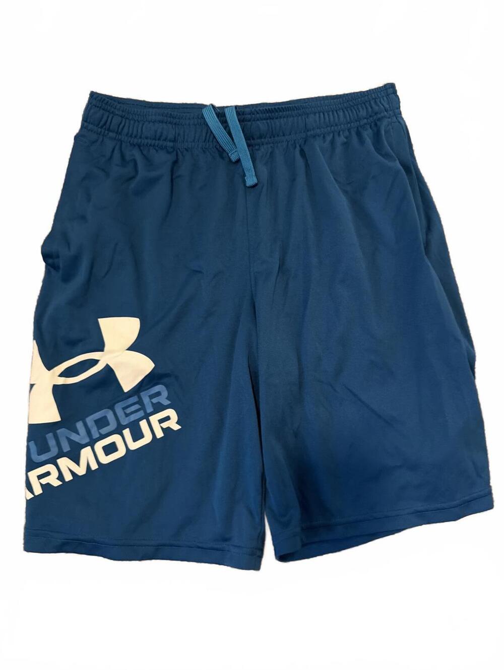Under Armour Youth Kids Athletic Shorts YXL Blue - Lightweight Comfort
